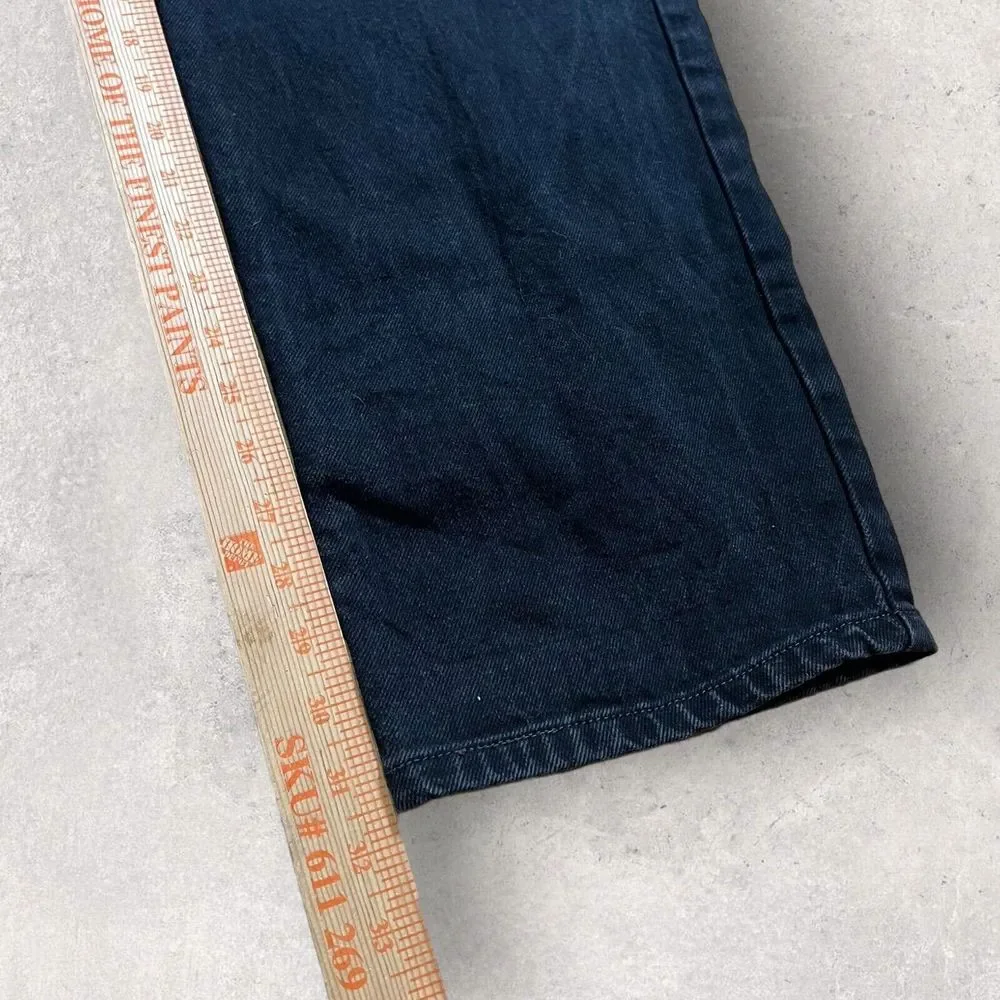 Vintage Levis Jeans Mens 38 Black 550 Baggy Denim Faded Streetwear Hipster 36x32